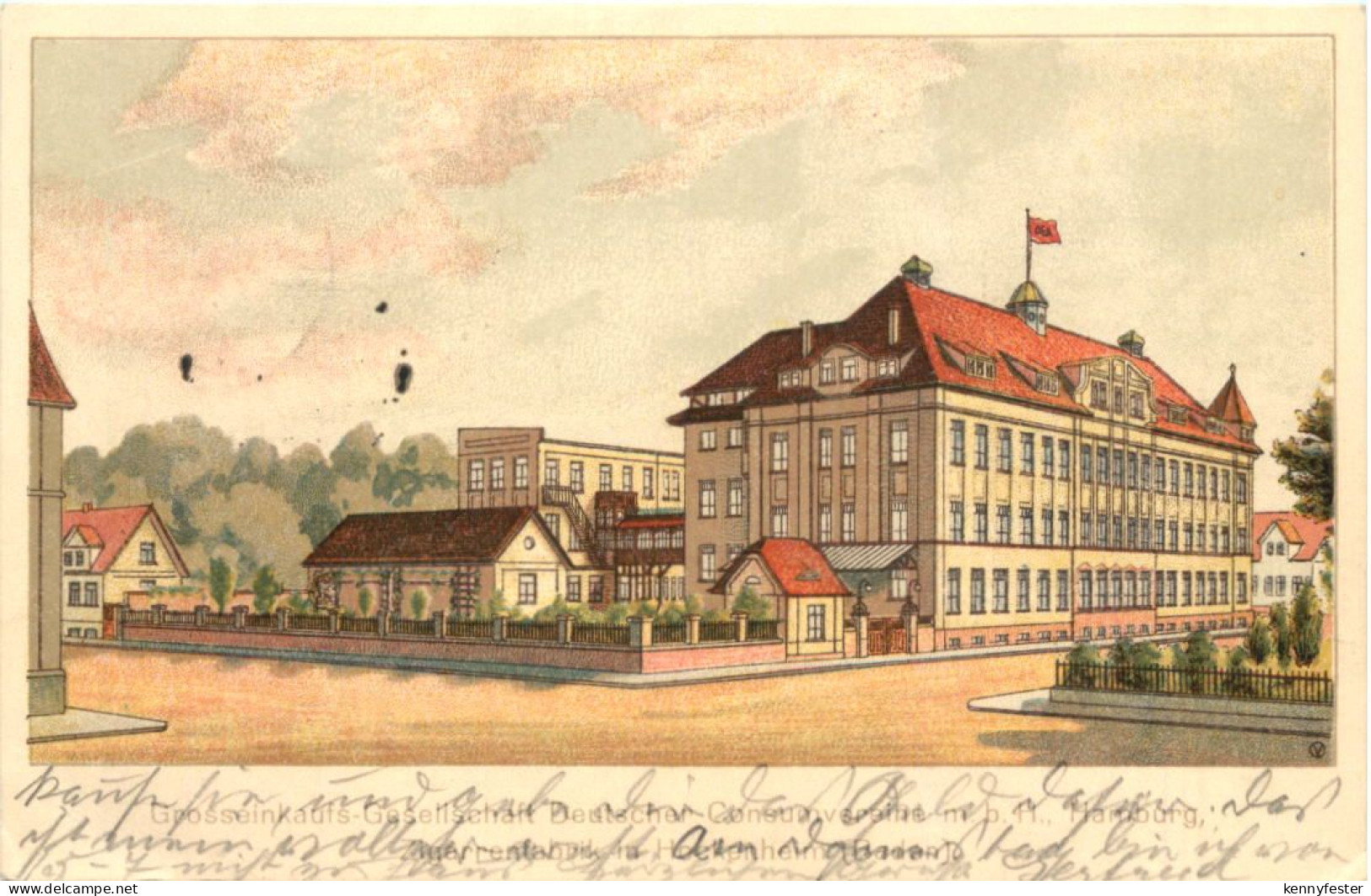 Hockenheim - Zigarrenfabrik - Litho