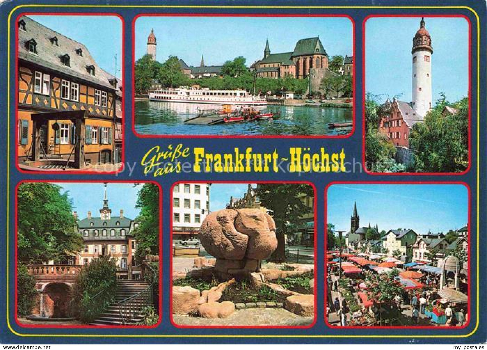 Hoechst Hoechst Frankfurt Main Mainpartie Schloss Justinus Kirche Bolongaro Pala