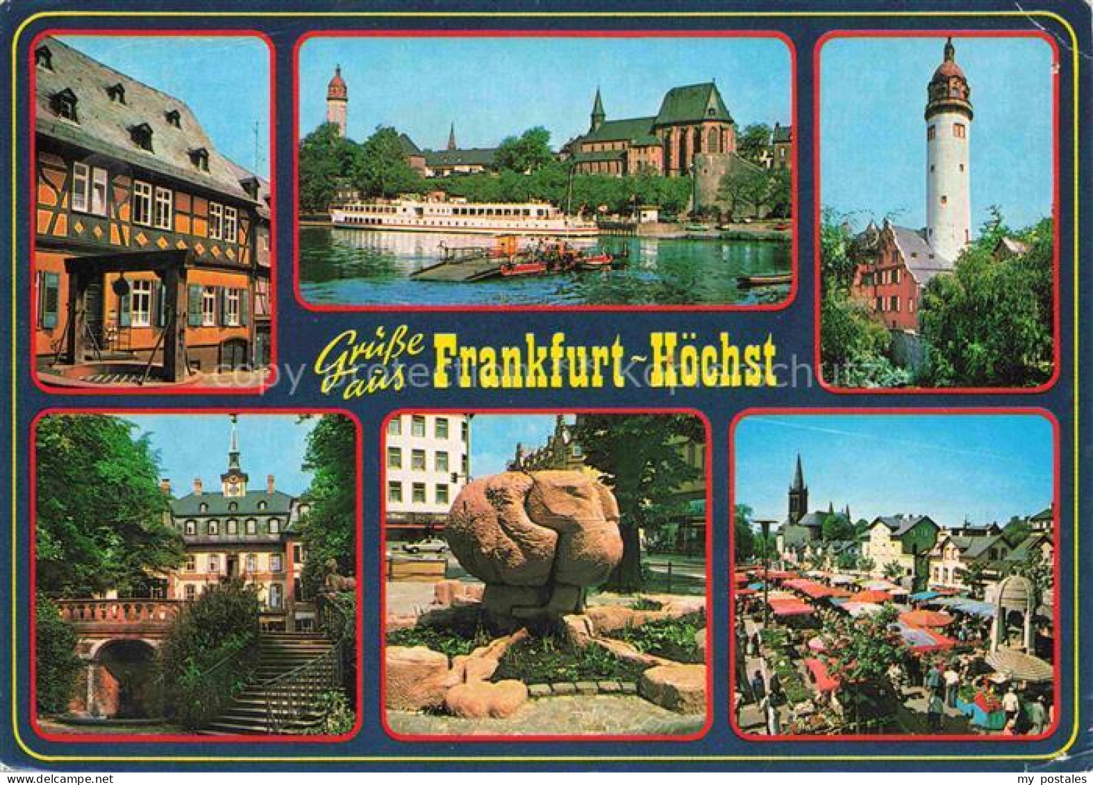 Hoechst Hoechst Frankfurt Main Mainpartie Schloss Justinus Kirche Treppe Monumen