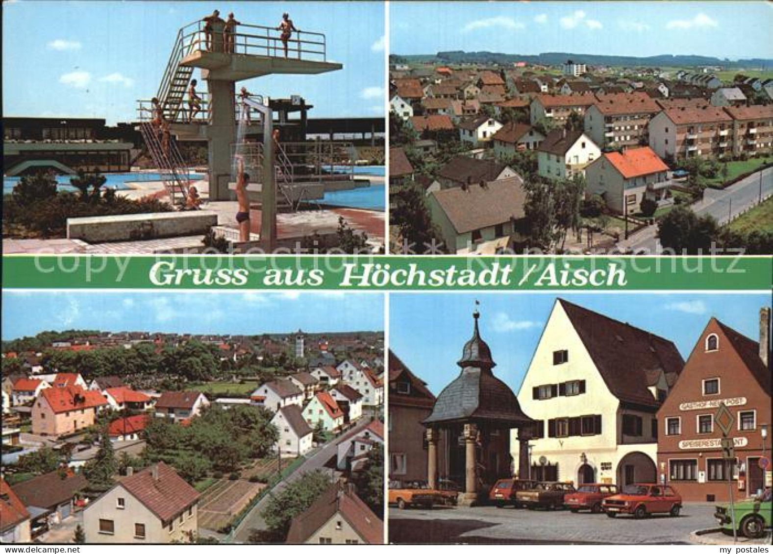 Hoechstadt Aisch Schwimmbad Stadtblick Teilansicht