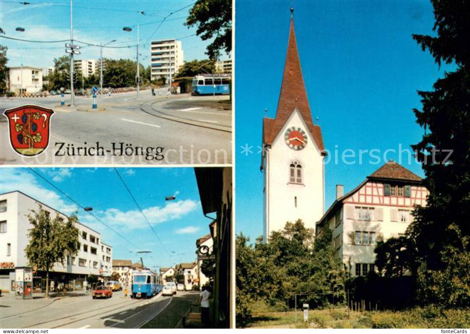 Hoengg Zuerich Strassenpartien Kirche