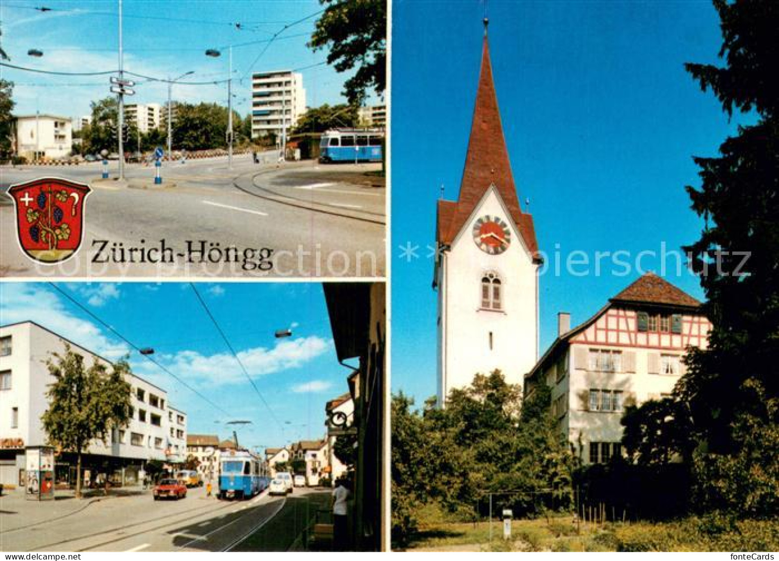 Hoengg Zuerich Strassenpartien Kirche