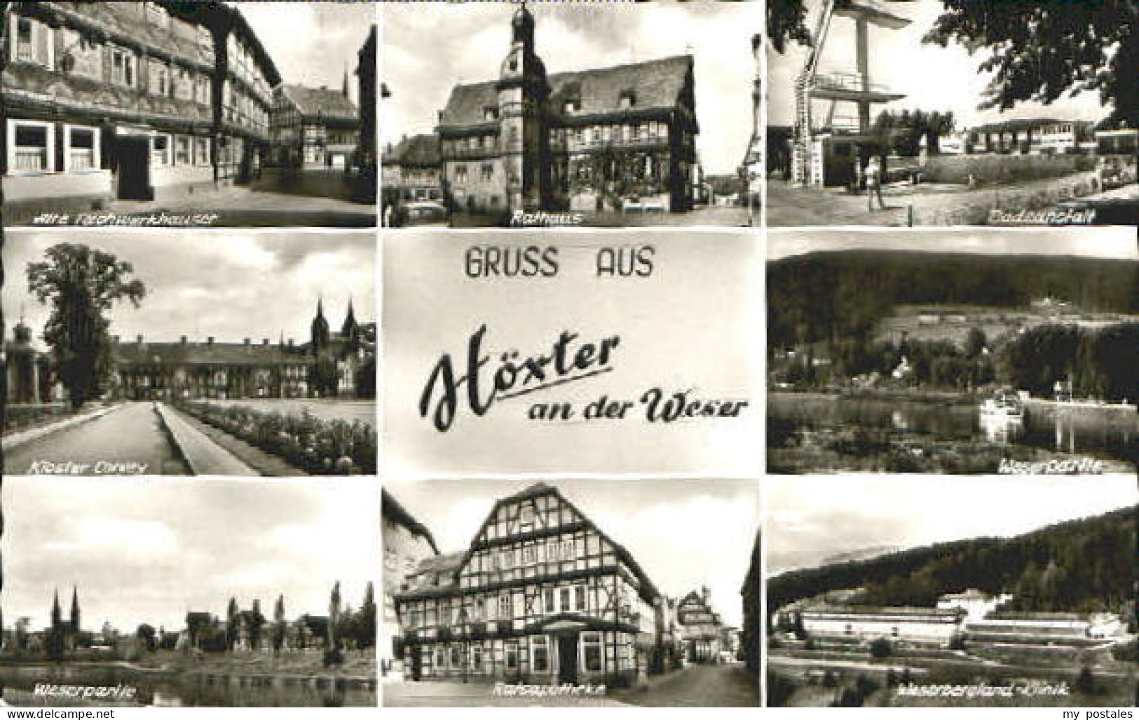 Hoexter Weser Hoexter Anstaqlt Klinik Rathaus x 1967