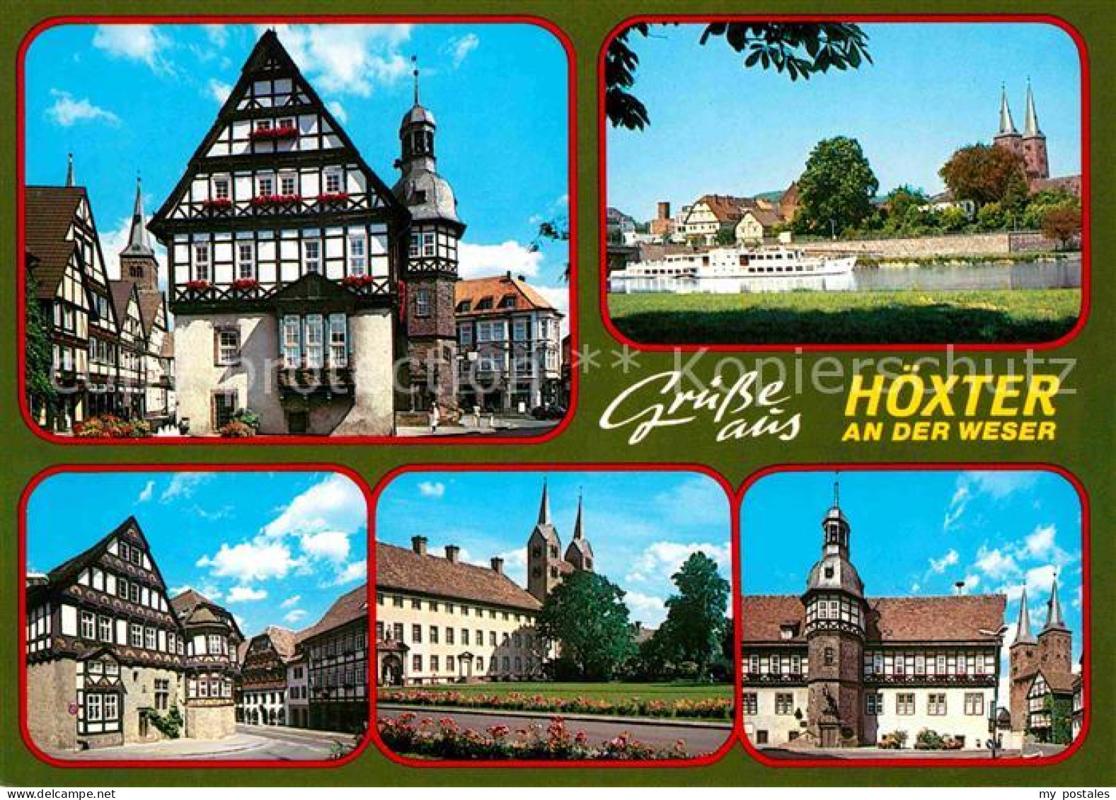 Hoexter Weser Teilansichten