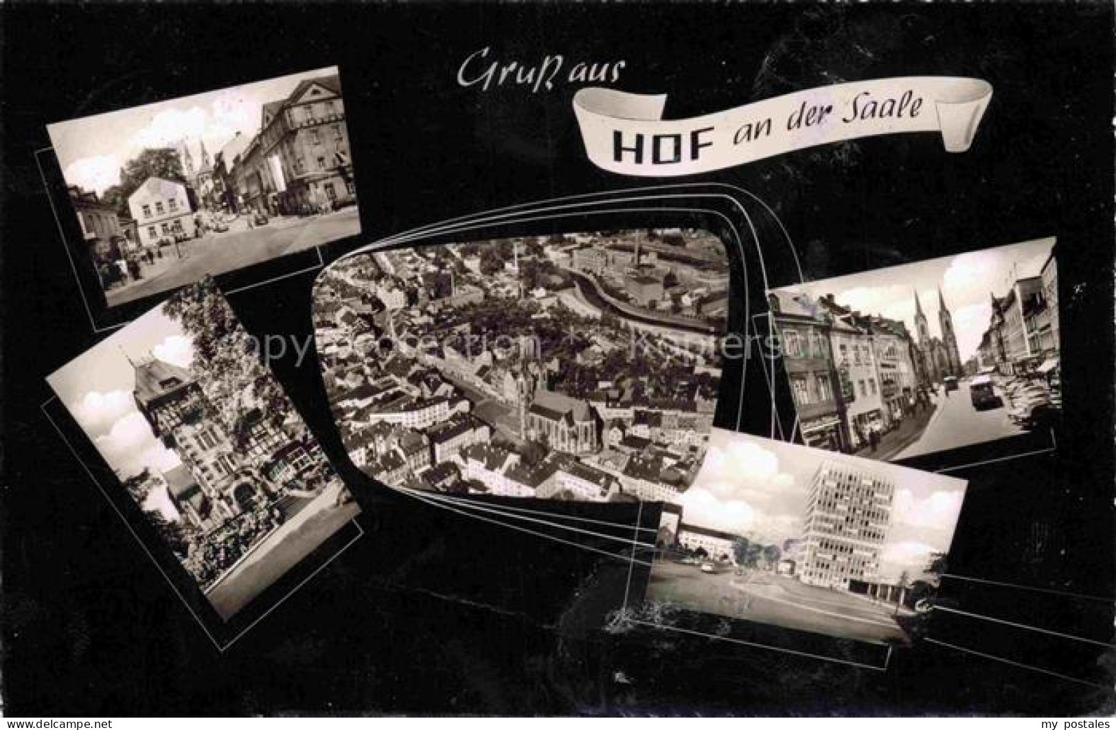 Hof Saale Hof-an-der-Saale Stadtpanorama Fliegeraufnahme Marktplatz Kirche Hochh
