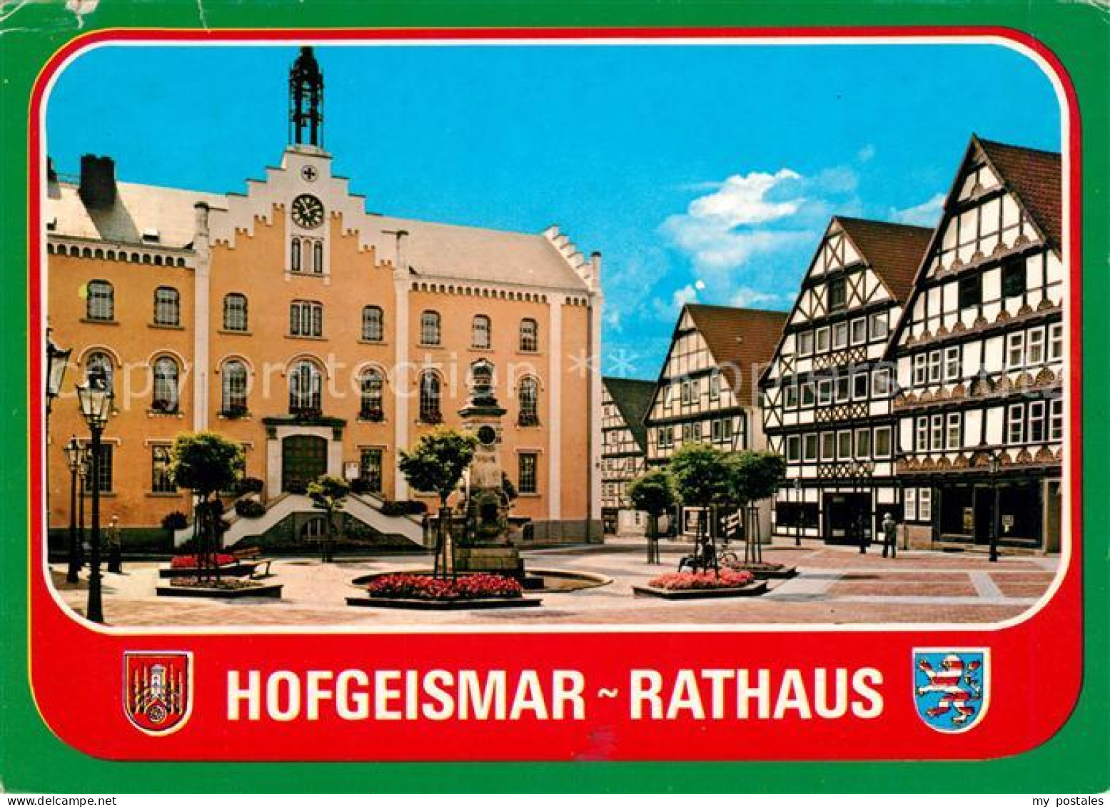Hofgeismar Rathaus Brunnen Fachwerkhaeuser