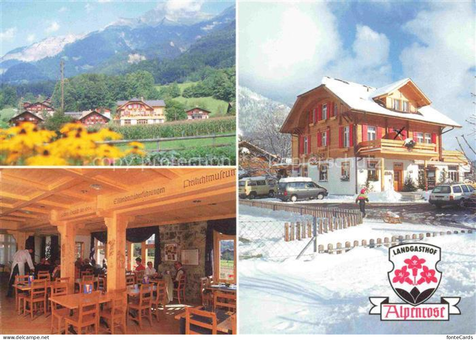 Hofstetten Brienz BE Hotel Landgasthof Alpenrose Panorama Gastraum