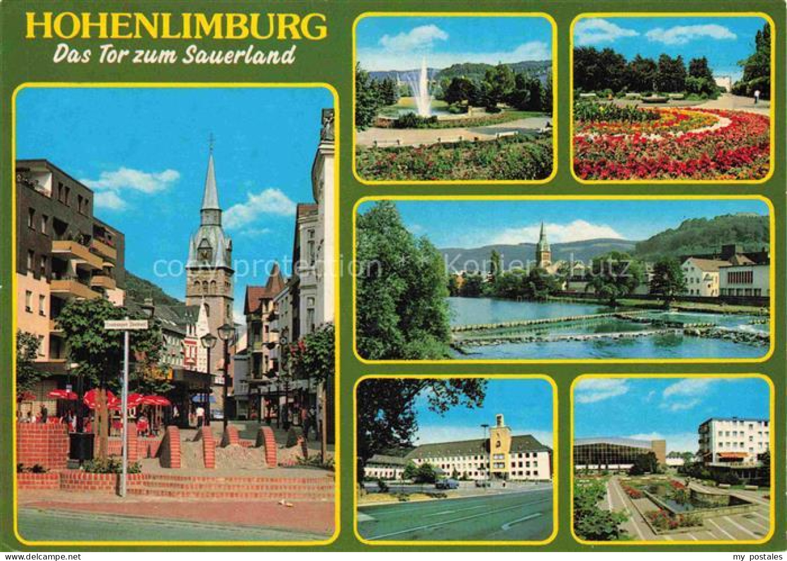 Hohenlimburg HAGEN NRW Kirchturm Brunnen Park Lenne Rathaus Sauerland Hagen