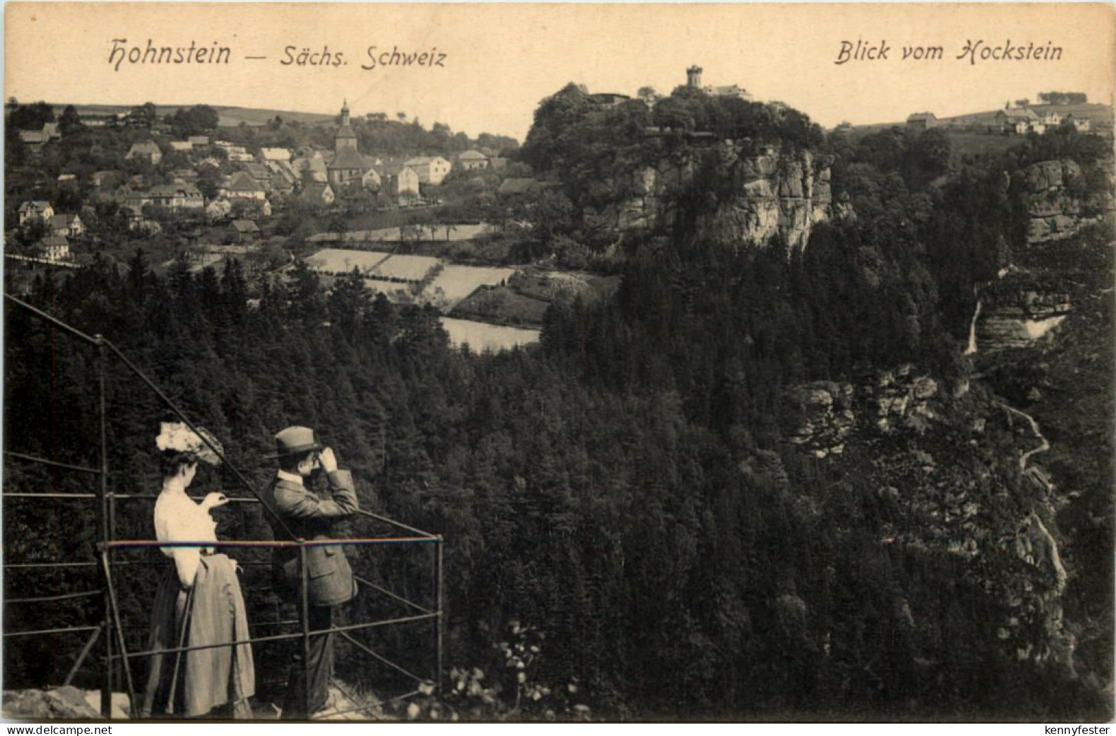 Hohnstein, Sächs. Schweiz, Blick vom Hockstein