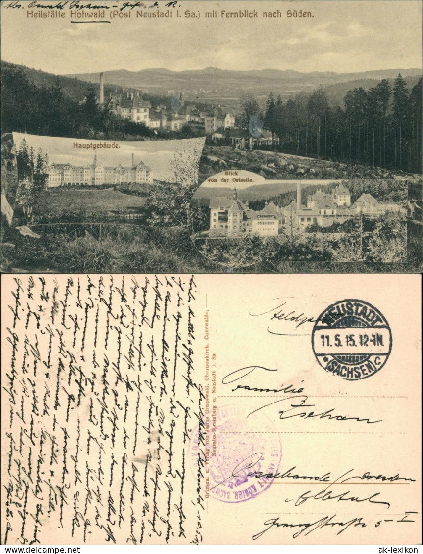 Hohwald (Sachsen) 3 Bild: Ansichten der Heilstätte Hohwald 1915