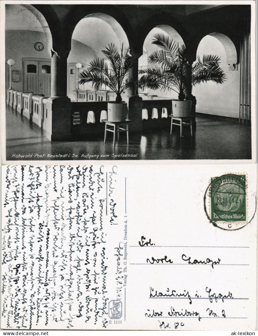 Hohwald (Sachsen) Heilstätte Hohwald - Eingang zum, Speisesaal 1941