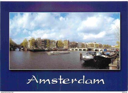 Carte Postale - Pays-Bas - Amsterdam - Amstel en de magere brug - Péniches - Noord-Holland - CPM - Voir Scans Recto-Vers