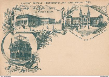 PAYS BAS  )) AMSTERDAM   souvenir WERELD TENTDONSTELLING AMSTERDAM 1895  **