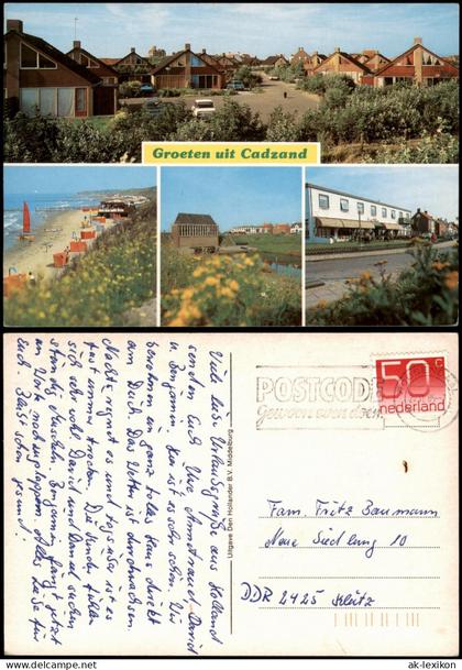 Postkaart Cadzand Mehrbildkarte Ortsansichten Groeten uit Cadzand 1985