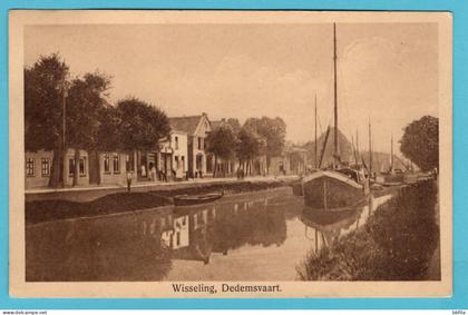 DEDEMSVAART prentbriefkaart Wisseling 1925 Dedemsvaart naar Hoorn