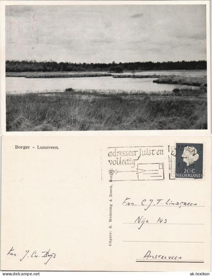 Borger-Odoorn Borger - Lunsveen Landschaft Holland Niederlande 1970
