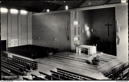 CPA Dronten Flevoland Niederlande, R. K. Kerk, Interieur