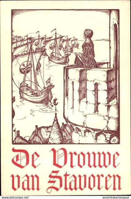 CPA Staveren Stavoren Friesland Niederlande, De Vrouwe van Stavoren