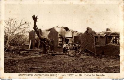 CPA Achterhoek Gelderland, Sturmkatastrophe 1927, die Ruine in Neede