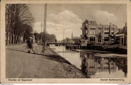 CPA Sappemeer Groningen Niederlande, Gezicht Bonthuizerbrug