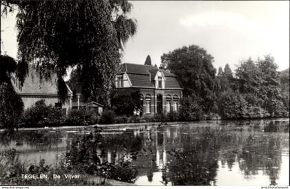 CPA Tegelen Limburg, De Vijver, Teich, Seegrundstück, Villa