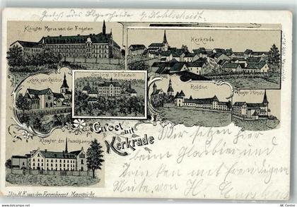 6461 Kerkrade 1902 Lithographie Rolduc Kloster St. Ursula Bahnpost Zug 4... - 13641269