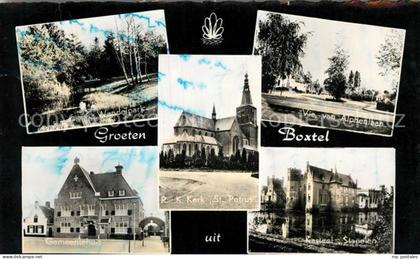 Boxtel Wandelpark View van Alphenlaan Gemeentehuis Kerk St Petrus Kasteel Stapel