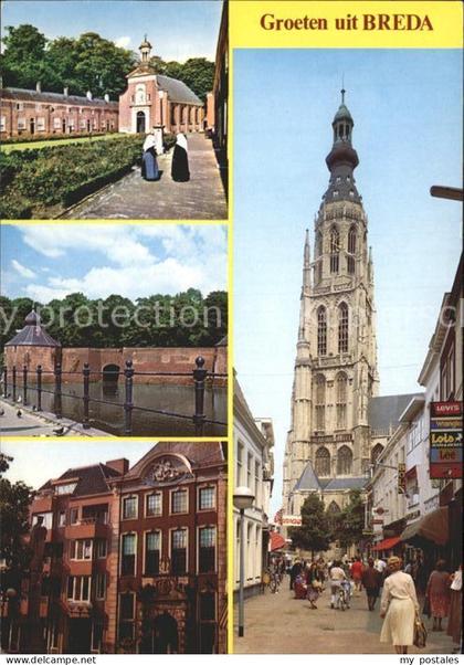 Breda Noord-Brabant Kerk Kastell Kirche Schloss Fussgaengerzone