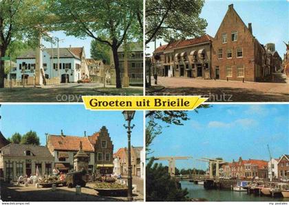 Brielle NL Motive Ortszentrum Marktplatz Kanal Zugbruecke