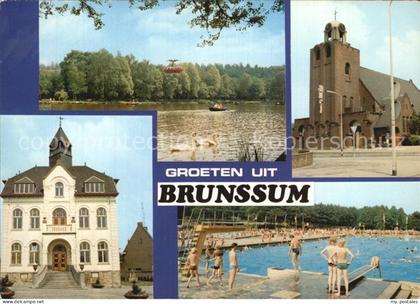 Brunssum Schwanenteich Rathaus Kirche Schwimmbad