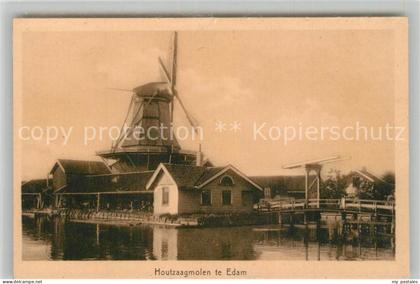 Edam Houtzaagmolen Windmuehle Zugbruecke