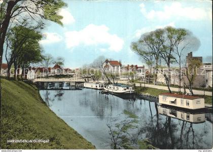 Harlingen Friesland Singel Hausboote