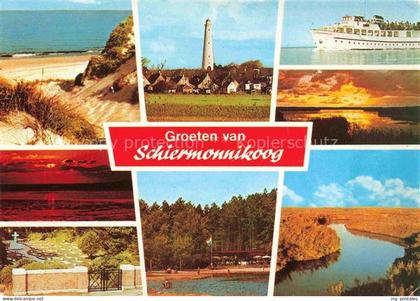Schiermonnikoog Friesland NL Strand Duenen Sonnenuntergang Landschaftspanorama F
