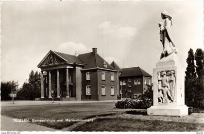 CPA Tegelen Gemeentehuis met Maria-monument NETHERLANDS (728633)