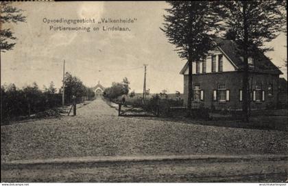 CPA Maarsbergen Utrecht Niederlande, Bildungseinrichtung Valkenheide, Portierswoning und Lindelaan