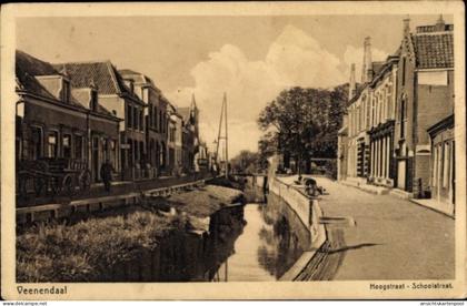 CPA Veenendaal Utrecht Niederlande, Hoogstraat, Schoolstraat