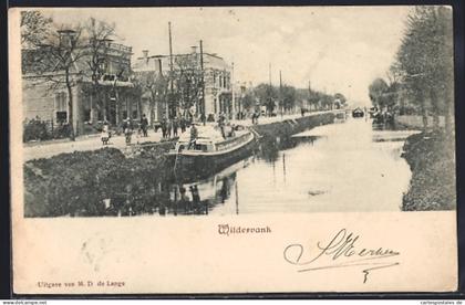AK Wildervank, Uferpartie mit Boot