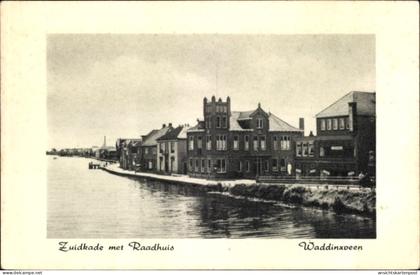 CPA Waddinxveen Südholland, Zuidkade met Raadhuis