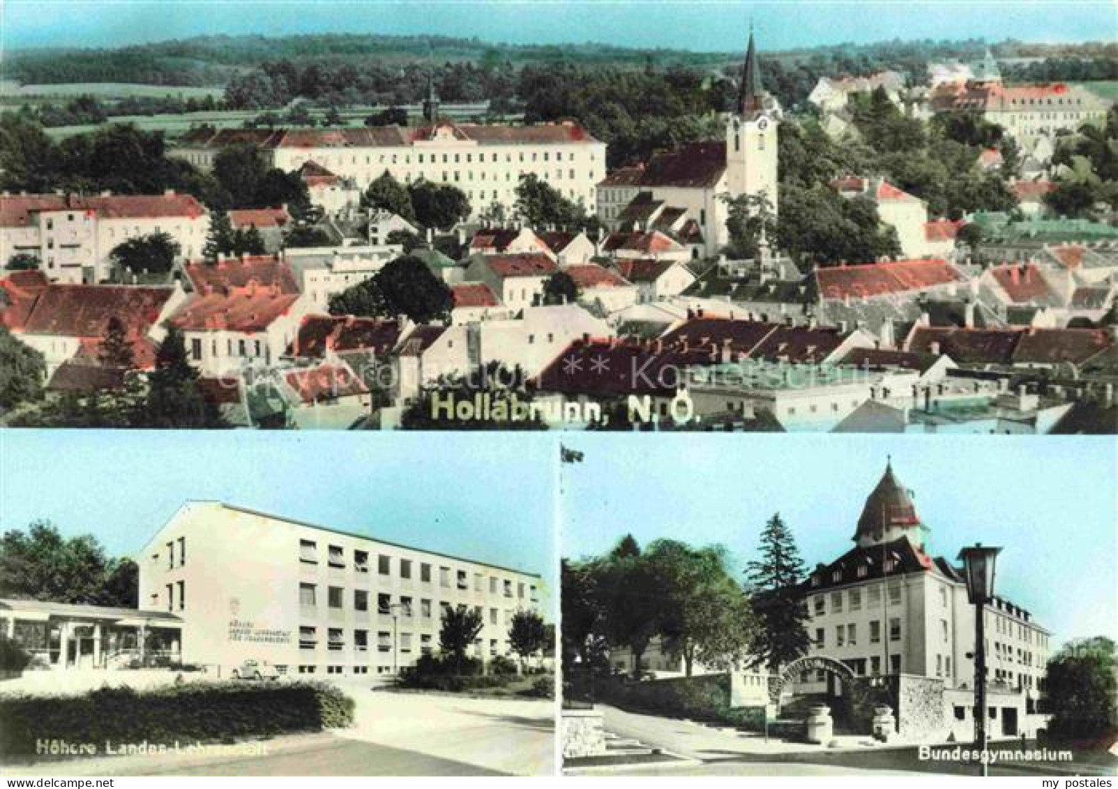 Hollabrunn Weinviertel Niederoesterreich AT Hollabrunn Stadtpanorama Bundesgymna