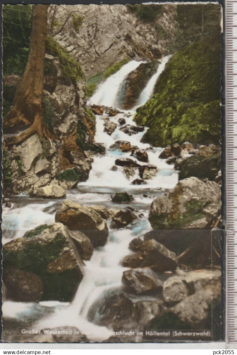 HÖLLENTAL im Südschwarzwald - Großer  Wasserfall in der Ravennaschlucht -  nicht gelaufen  ( AK 6314)