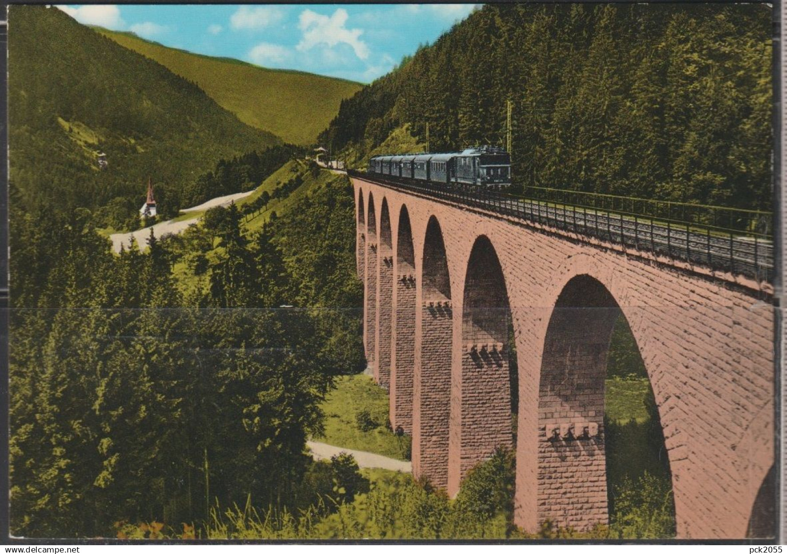 HÖLLENTAL im Südschwarzwald - Ravennaviadukt mit elektrischem Zug - nicht gelaufen  ( AK 6311)