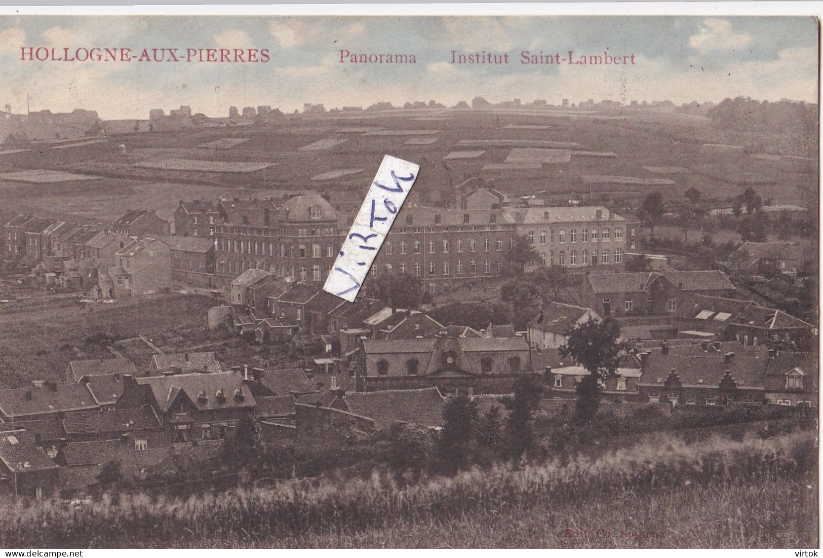 Hollogne-aux-Pierres :  panorama  institut ..........    ( 1913 avec timbre )