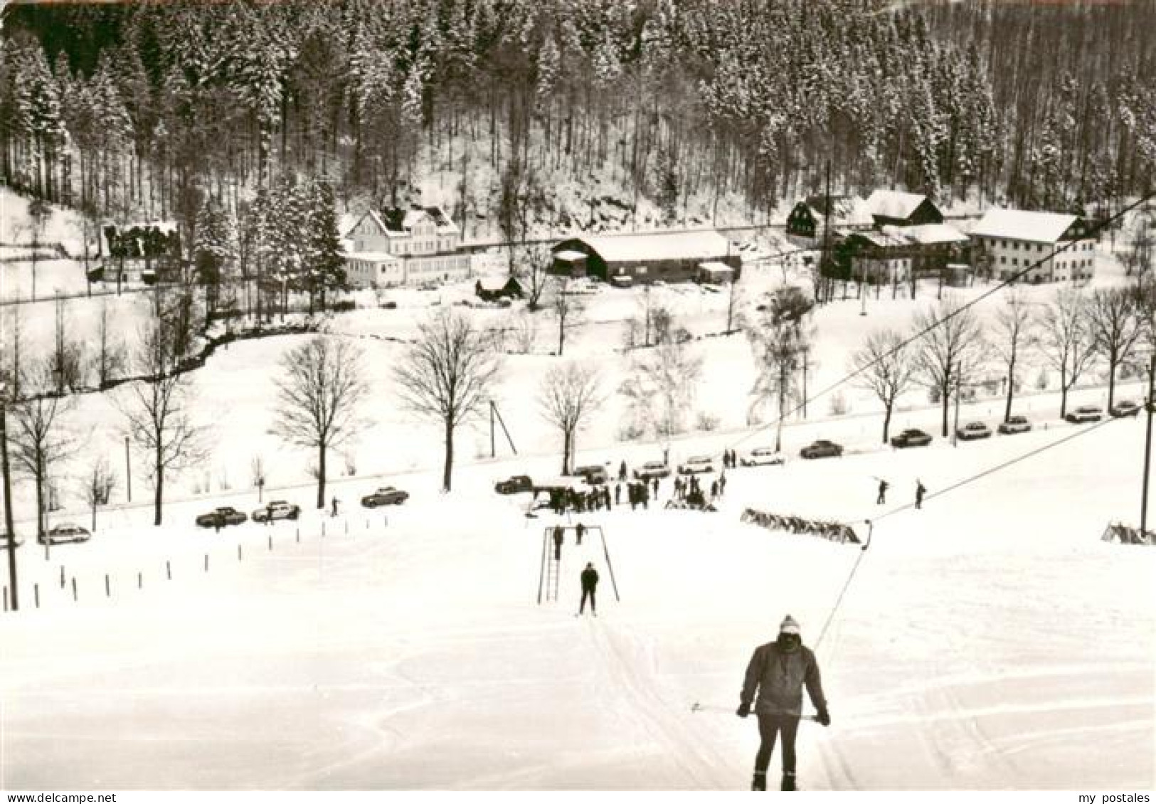 Holzhau Brand-Erbisdorf Winterpanorama Schlepplift