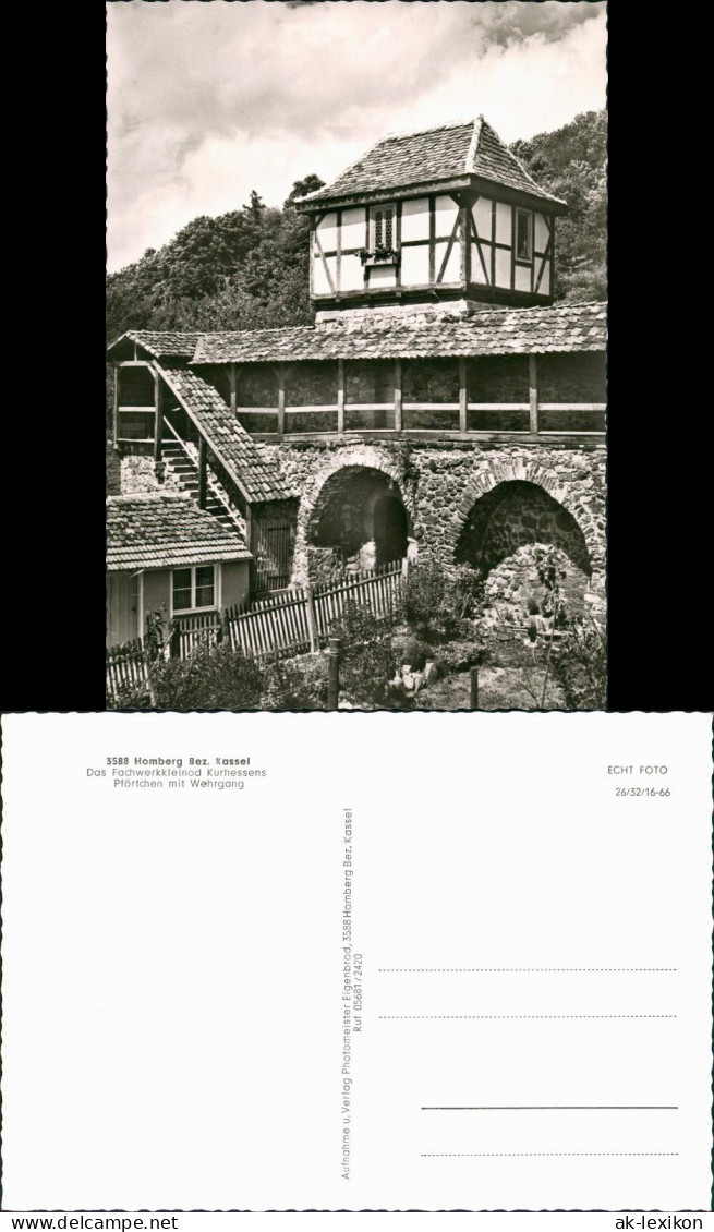 Homberg (Efze) Fachwerkkleinod Kurhessen Pförtchen mit Wehrgang 1965