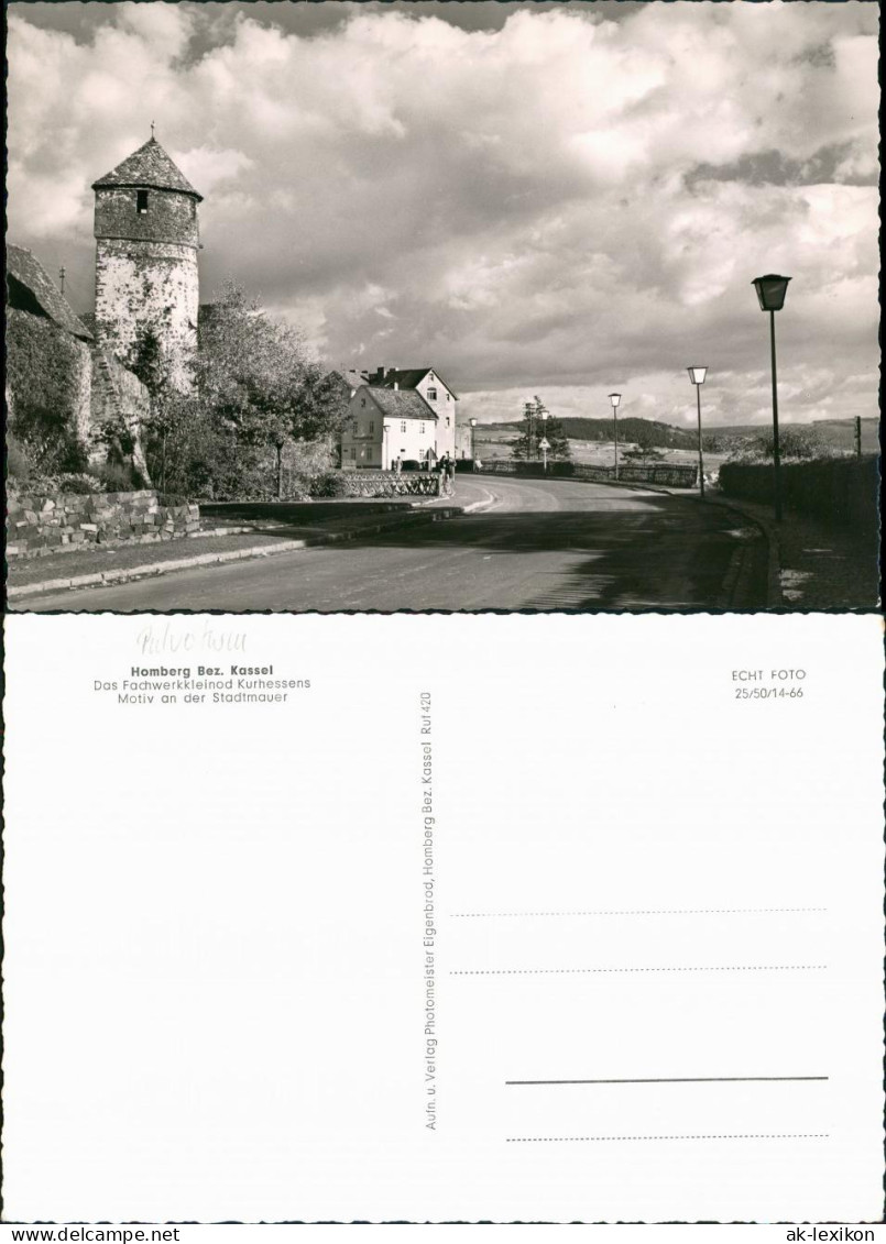 Homberg (Efze) Strassen Ansicht a.d. Stadtmauer, Fachwerk-Kleinod 1965