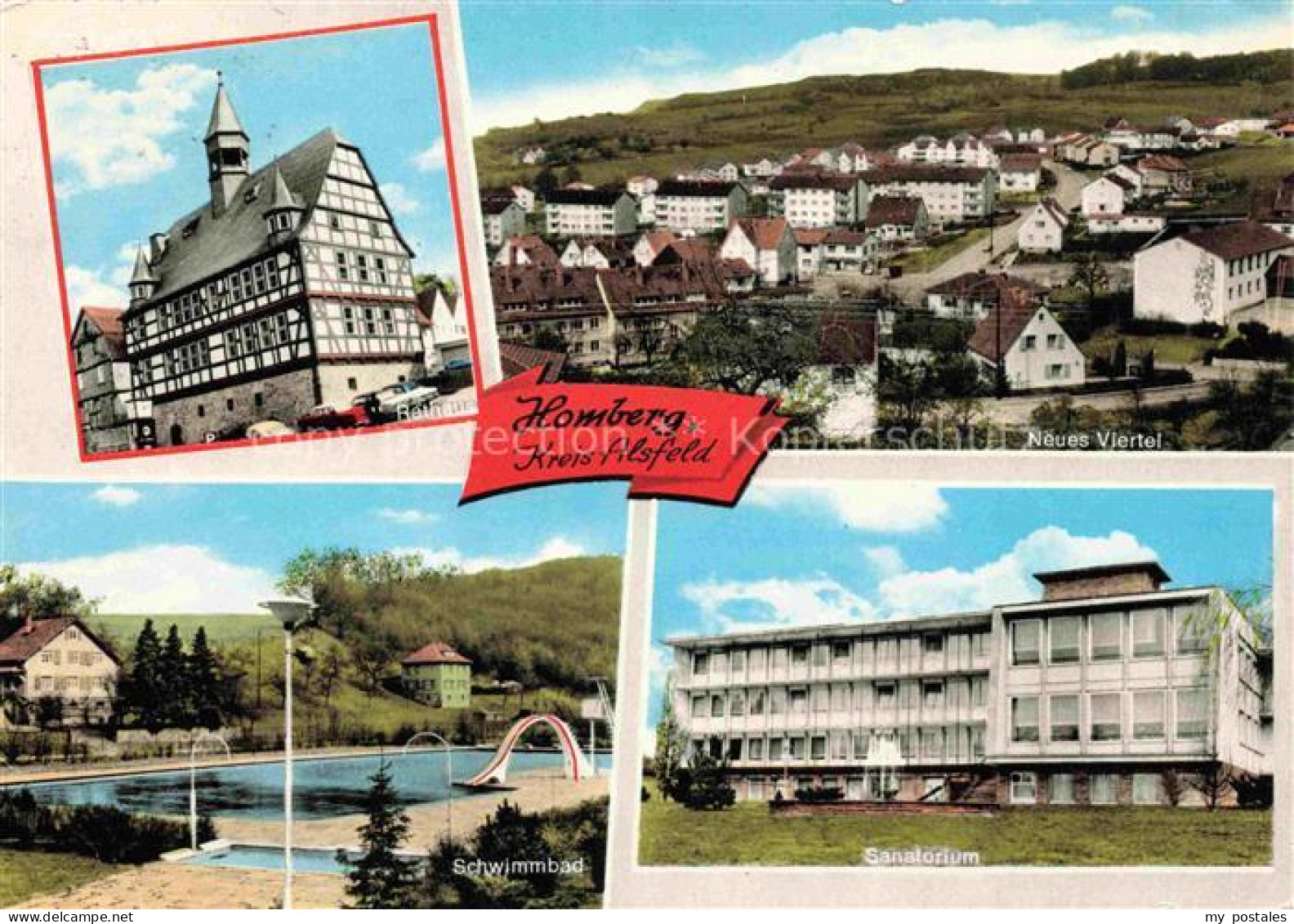 Homberg Ohm Vogelsbergkreis Oberhessen Rathaus Fachwerkhaus Neues Viertel Schwim