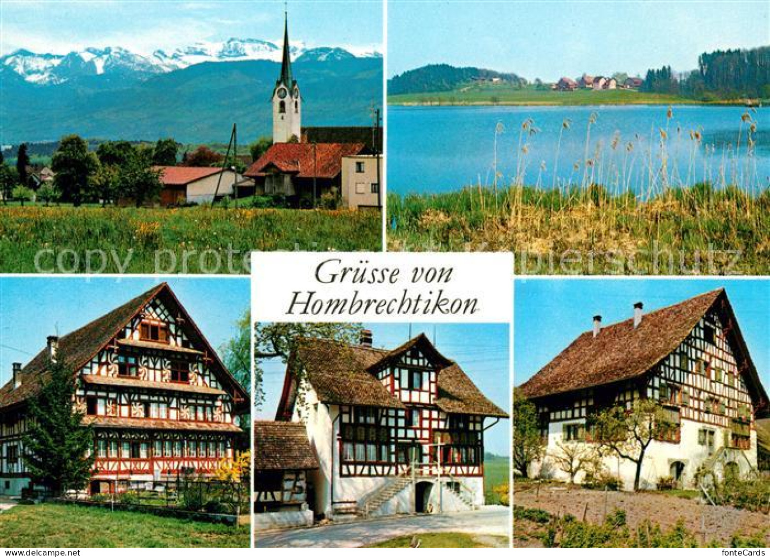 Hombrechtikon Egli Haus Huerlimann Haus Menzi Haus Fachwerkhaeuser Kirche See Al