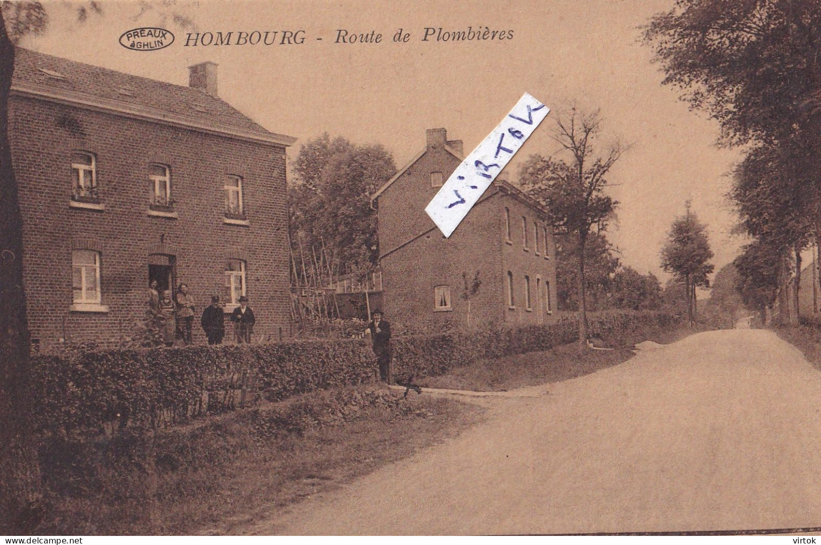 Homburg : route de Plombières    ( ecrit 1934 avec timbre  )