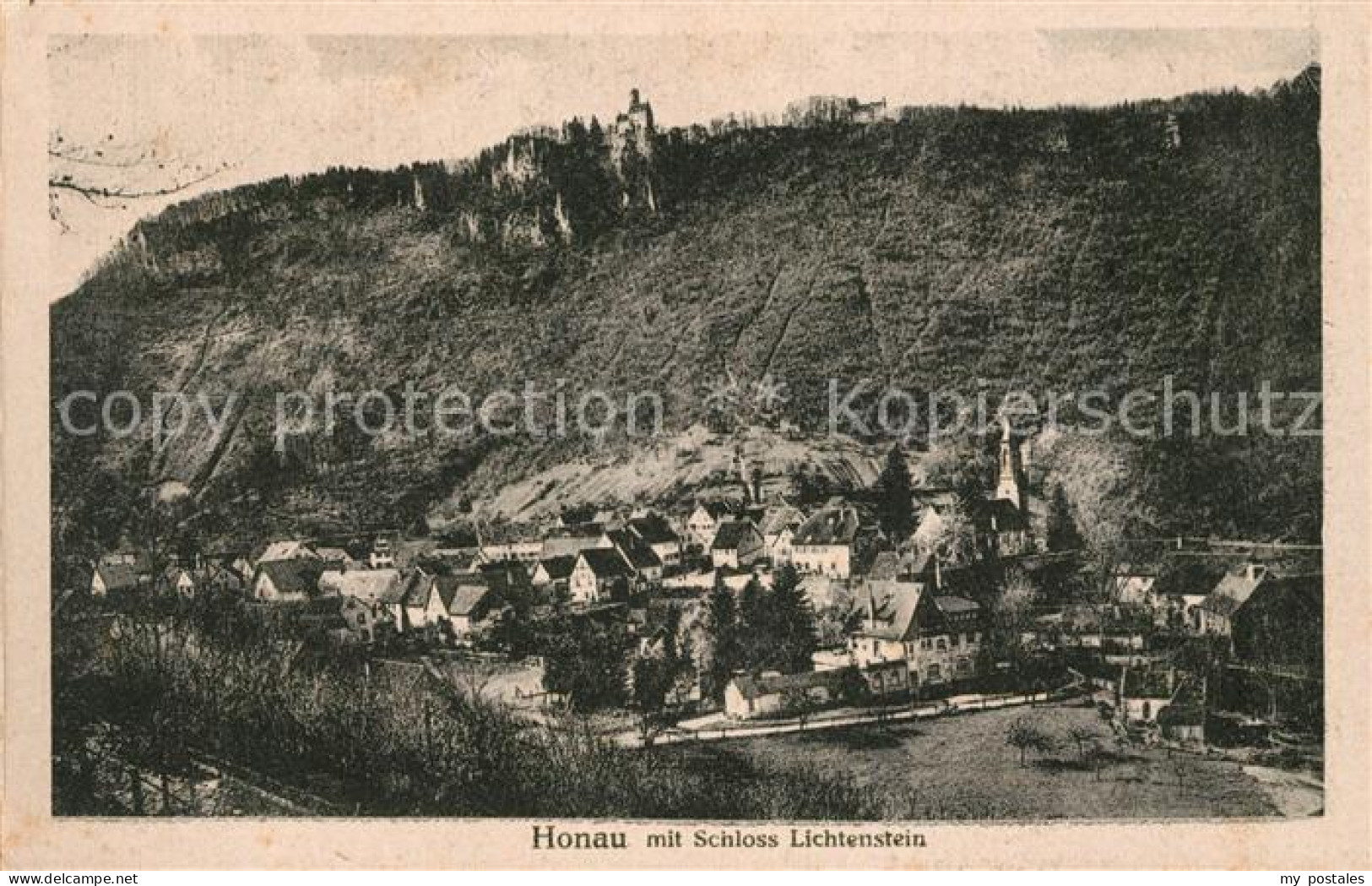 Honau Lichtenstein mit Schloss Lichtenstein