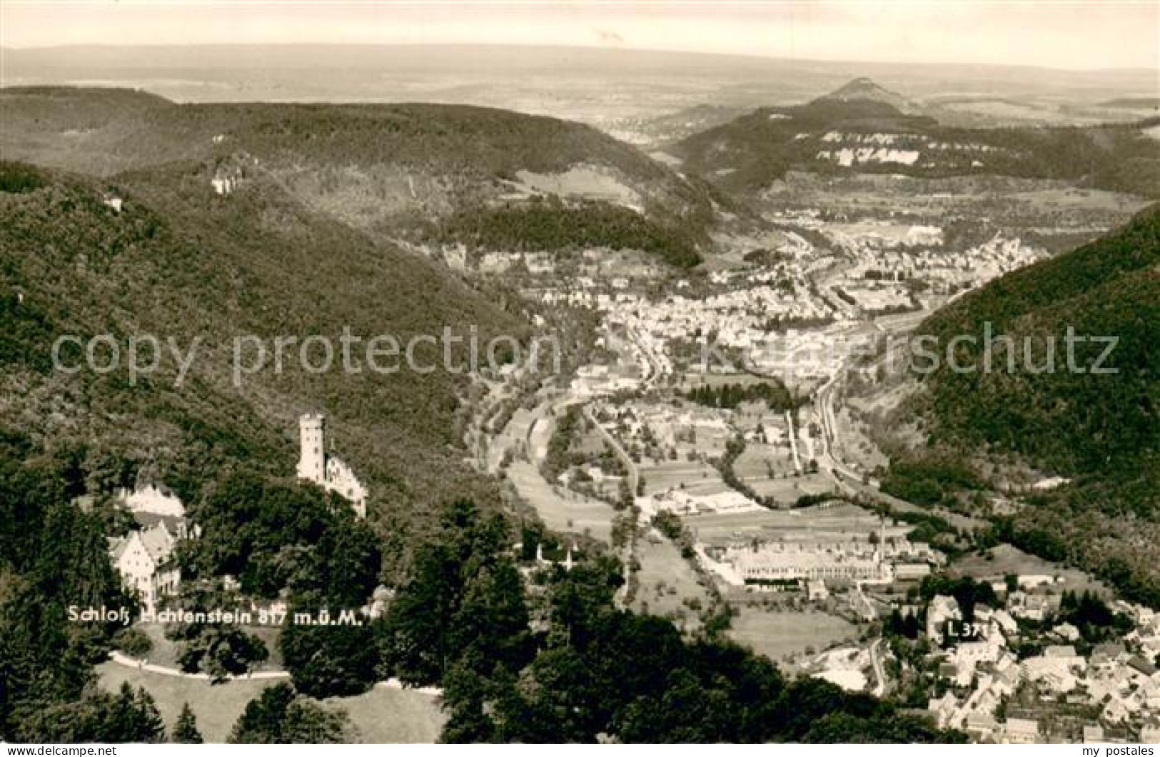 Honau Lichtenstein Schloss Lichtenstein Fliegeraufnahme